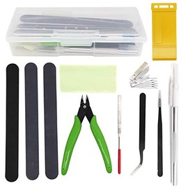 binifiMux 17pcs Basic Model Tools Set Modeler Building Kit for Gundam Car Model Assemble Building