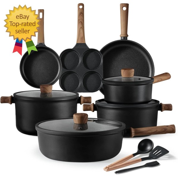 Nonstick Cookware Sets, Pots and Pans Set Non Stick 14Pcs,