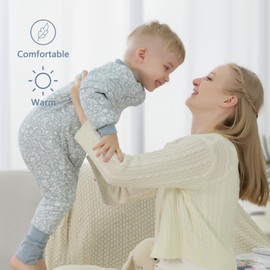 Mosebears Baby Sleeping Bag, 2.5 TOG baby sleep sack with Legs,Warmly Lined Winter Sleeping Bag with Removable Sleeves(Rabbit,3-4 Years(baby height 95-105cm))