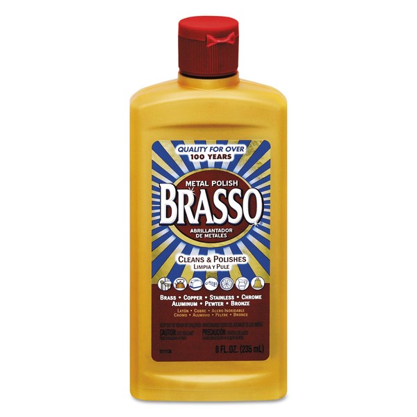 BRASSO 89334 Metal Surface Polish, 8 oz Bottle (Pack of 8)