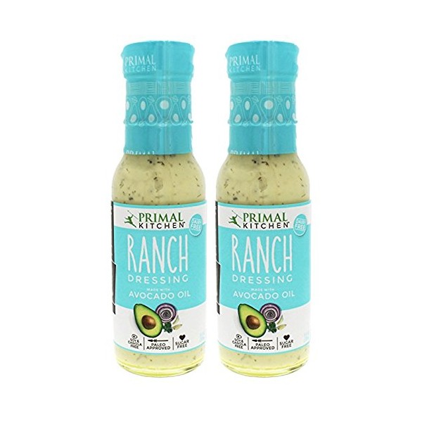 Primal Kitchen - Organic Ranch Dressing, Avocado Oil-Based, Vegan & Paleo Approved - (8 Oz X 2 Pack)