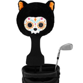 Golf Headcover, Character Driver Cover, For DR, 460cc, Club Cover, Wood Cover, Plush Type, Removable, Smooth, Healing, Single Item, Animal, Cute, Gift, Monster Black Cat