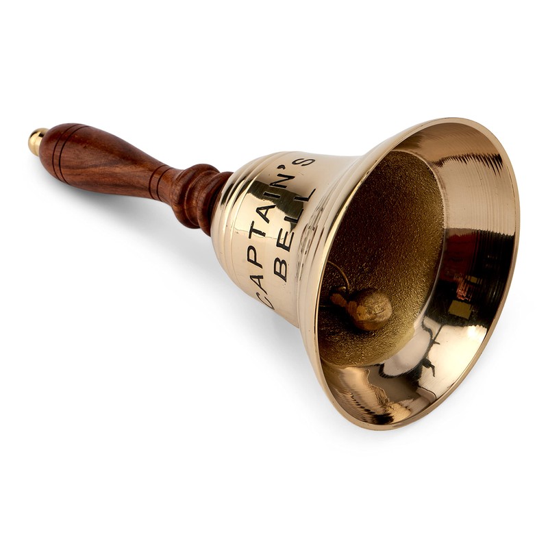 NKlaus Captain's Bell 11582 21 cm Brass Engraved Hand Bell