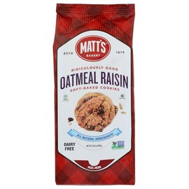 Matt's Bakery Oatmeal Raisin Soft-Baked Cookies, All Natural, Kosher, Non-GMO, 10.5 Ounce (Pack of 6)