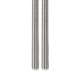 DTGN M12x1.75x150mm(DxPxL) Fully Threaded Rod - 2Pack - Good for Machinery - 304 Stainless Steel Right Hand Thread Rods Bar Studs - Silver