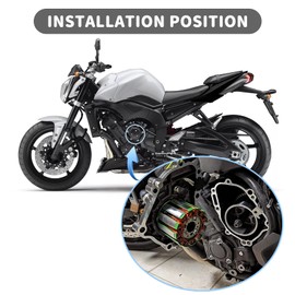 Stator Flywheel Rotor, PSLER Motorcycle Stator Flywheel Generator Rotor, 5VY-81450-00-00, 2SH-81450-00-00 for FZ1 FZS1000 2006-2015, YZF R1 2004-2008, FZ8 2011-2013