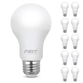 Feit Electric A19 LED Light Bulbs, 60W Equivalent, Non Dimmable, 800 Lumens, E26 Standard Base, 5000k Daylight, 80 CRI, 10 Year Lifetime, Energy Efficient, 10 Pack, A800/850/10KLED/10