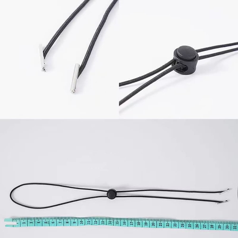 GSHLLO 10 Pcs Hat Removable Chin Cords Adjustable Elastic Fishing