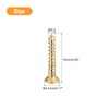 sourcing map Brass Wood Screws, 60Pcs M2.5 x 16mm Slotted