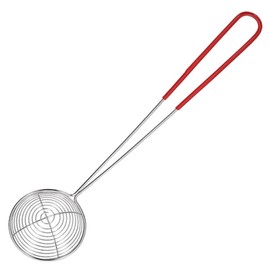 Stainless Steel Wire Skimmer Spoon,Wire Skimmer Spoon Strainer Spider Skimmers for Kitchen Kitchen Mesh Spoon with Long Handle for Cooking Non-Stick Mesh Skimmer Spoon Kitchen Strainer for Kitchen(S)