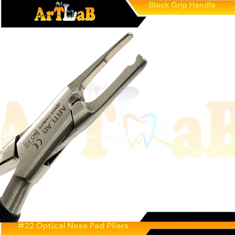No. 22 Eyewear Nose Pad Applicator Pliers - Black Grip