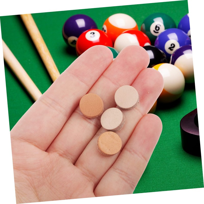 KOMBIUDA 20pcs Billiard Pool Stick Tips Leather Tips for Enhanced