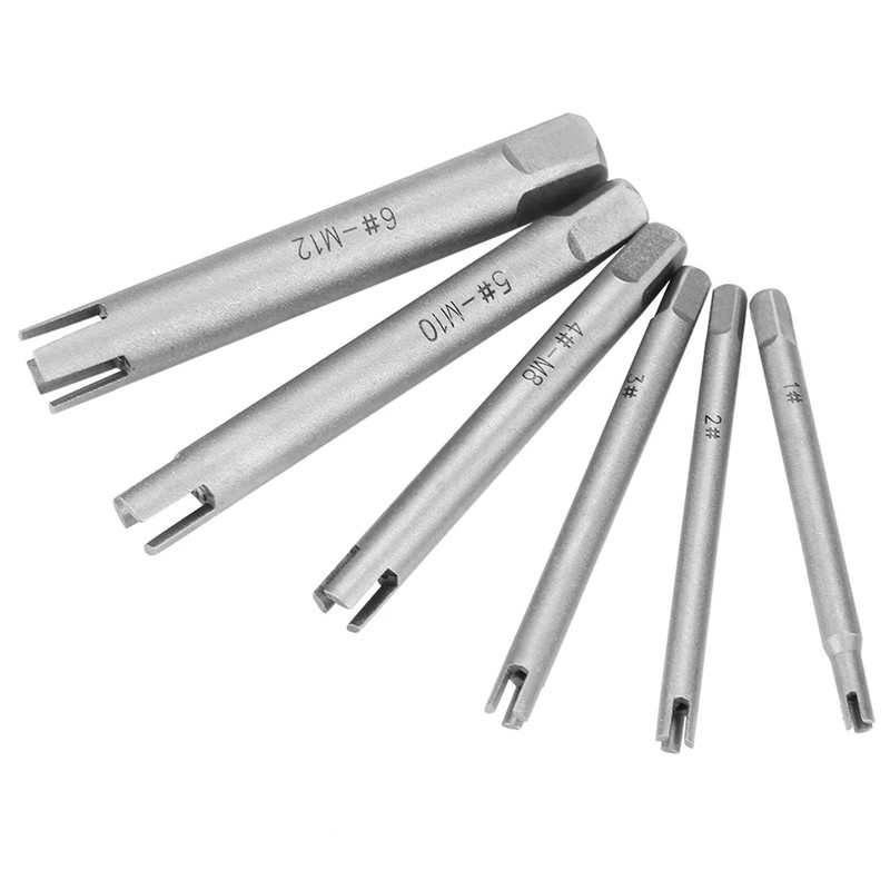 HilBeliFU 6Pcs Stripped Screw Extractor, High Speed Steel Tap Extractor