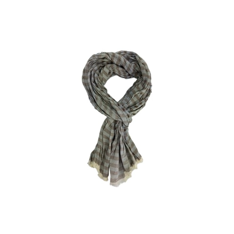 Rotfuchs Cotton Scarf Women's Scarf Men's Scarf Crinkle Look Striped