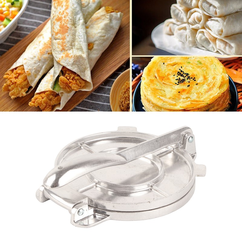 Aluminium Alloy Tortilla Press HandPress Thin Pancake Maker Machine Kitchen