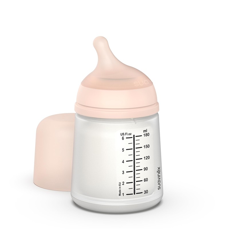 Suavinex ZeroZero Baby Bottle Set 180ml Adjustable Flow + Mini