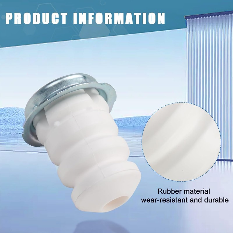 Pack of 2 Stop Buffer Leaf Spring, Stop Buffer Rubber