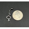 Dragonfly 14 Gage Key of Love Belly Button Ring Stainless