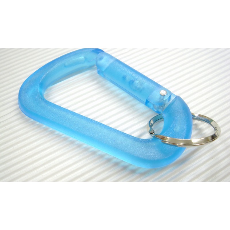 プラ・カラビナ（大）キーホルダー 【ブルー2個入り】
