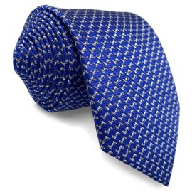 S&W SHLAX&WING Royal Blue Mens Necktie Patterned for Business Ties for Suits Extra Long XL 63"