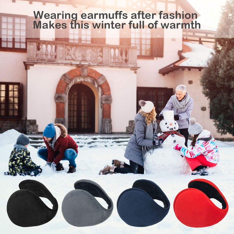 Winter Earmuff - Warm Ear Muffs Outdoor Around Foldable Adjustable
