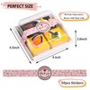 TECARATE Paper Charcuterie Boxes with Clear Lids and Stickers -