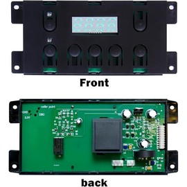 316455520 Replacement control board compatible for Frigidaire 5304518661, 316455570 replacement for Electrolux,Kenmore, Gas Range 7 Button Control Board Clock, white overlay and balck overlay included