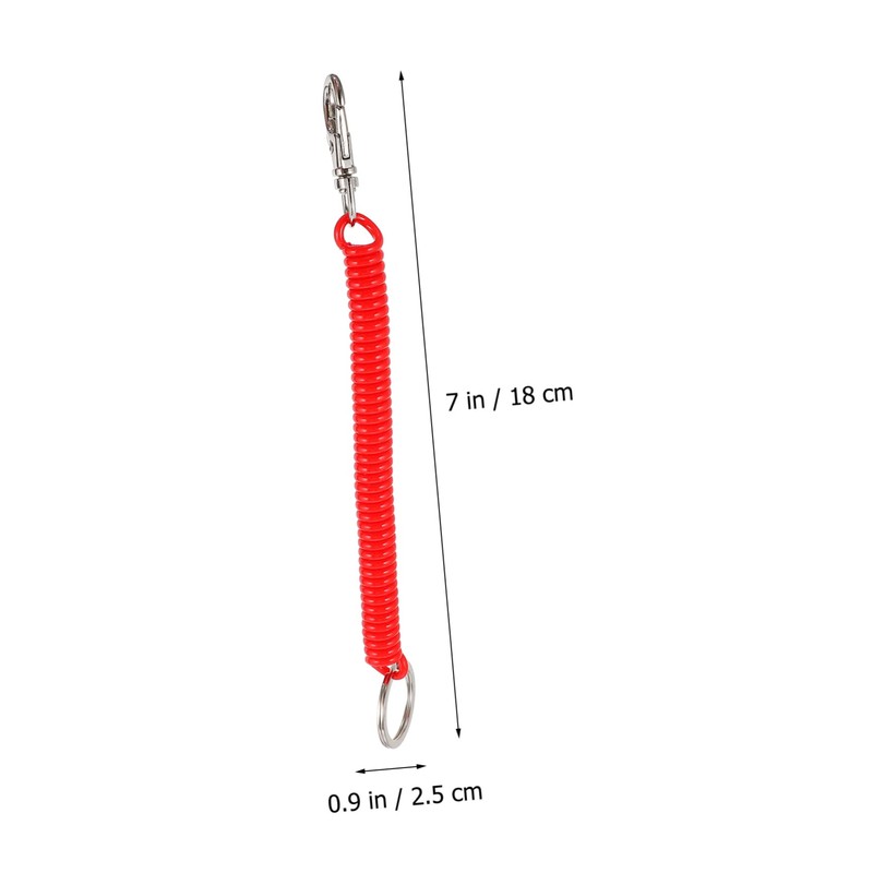 KOMBIUDA 3pcs Wrist Lanyard Keychain Spring Key Chain Clasp Hook
