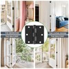 6 Pack 3.5" x 3.5" Black Door Hinges, Matte Black