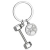 Roar Dumbbell and Weight Plate Keyring Gift for Fitness Lovers