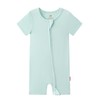 EASWEET Bamboo Viscose Baby Boy Rompers 2-Way Zipper Short Sleeve