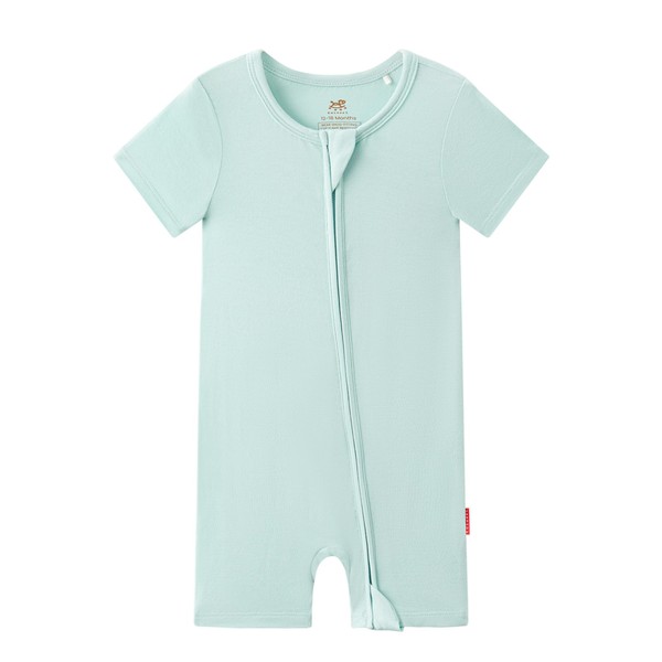 EASWEET Bamboo Viscose Baby Boy Rompers 2-Way Zipper Short Sleeve