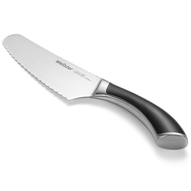 WELLSTAR 6.5 Inch German Stainless Steel Serrated Utility Knife -