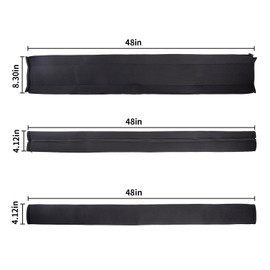 2PCS 48-Inch Trolling Motor Cable Sleeve,Zippered Rigging Sleeve,Made of Neoprene Thick Trolling Motor Wire Cover,Great for Cover Wire and Extension Cords, Organized Cable Management(Black)