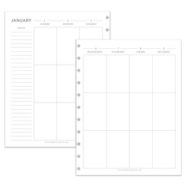 BetterNote 2025 VERTICAL Calendar Refill for Discbound Notebooks, Fits Levenger Circa, Happy Planner, Staples Arc, TUL, InkWell Press, MAMBI, NOTIQ (Classic, 11-Disc, 8.5"x11")