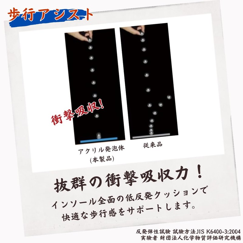 Actika Walk Insoles for Tabi (10.2 - 10.4 inches (26.0