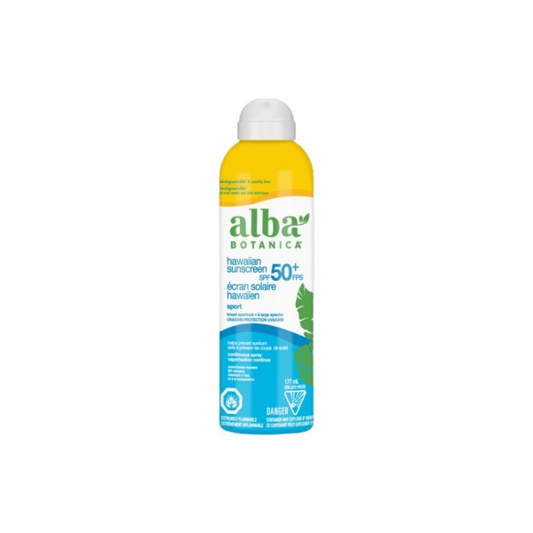 Alba Botanica Very Emollient Sport Fragrance Free Continuous Spray Sunscreen SPF 50+ Ultra 177mL