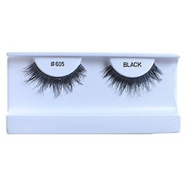 10 Pairs 100% Human Hair False Eyelashes Natural Black #605