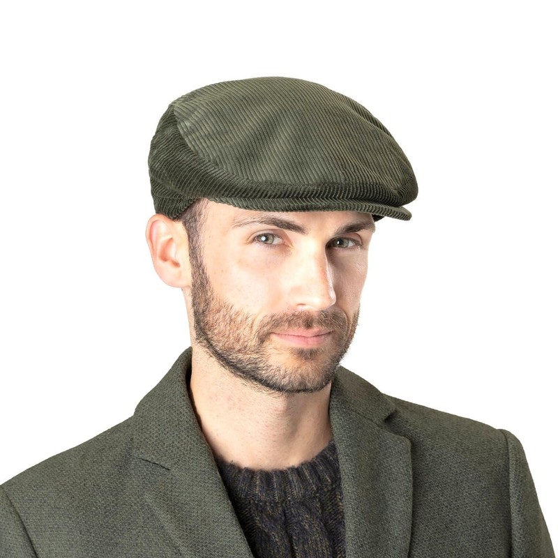 Lipodo Cord Flat Cap Men/Women Cotton Peaked Cap with Lining