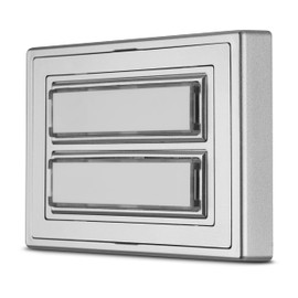 REV Doorbell - 2-Way Bell Plate with Sign, Illuminable, Silver