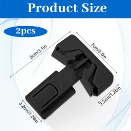 BOHUIZ 2 PCS Safety Child Proof Refrigerator Lock, Upgrade Refrigerator/Fridge/Freezer Door Lock for Children Kids Toddlers No Tools Required and Easy Installation(Black)