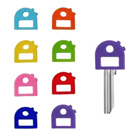 TELAIN 8-Pack Key Labels Stretchable All-in-One Key Covers, Key Identification Caps, suitable for most keys with blank and printed labels.