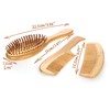 COM-FOUR® 3-piece premium hair care set, all-purpose brush and two