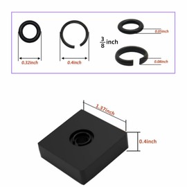 TALSWIF (6+6 Sets) 1/2” and 3/8" Impact Retaining Ring Clip Friction Ring with O-Ring for Mmiwauukiiii Electric/Pneumatic Type Impact Wrench, Retainer Ring Anvil Install Tool Included