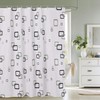 WedDecor Shower Curtains Grey and White Squares 180 x 200