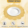 SMUAENSS 50 PCS Gold Glitter Paper Placemats, Paper Placemats Disposable,