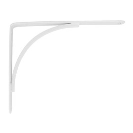 Amig - Shelf Bracket Stainless Steel Model 10 | Metal Bracket for Shelves | Shelf Bracket | Colour: White | Dimensions: 150 x 125 mm | Recommended Max Weight: 105 kg
