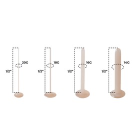 Luxe Modz 2PCS 20G Skin Color Glass Retainer Earrings Cartilage Labret Flat Back Tragus Retainer Nose Rings Ear Helix Piercing 12mm