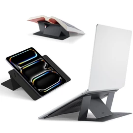 MOFT Invisible Laptop Stand for Desk, Non-Adhesive Tablet and Laptop Riser, MacBook Stand with 2 Viewing Angles of 15°and 25°,Ergonomic Computer Stand Fits 13"+ Tablets & 15"+ Laptops,Jet Black