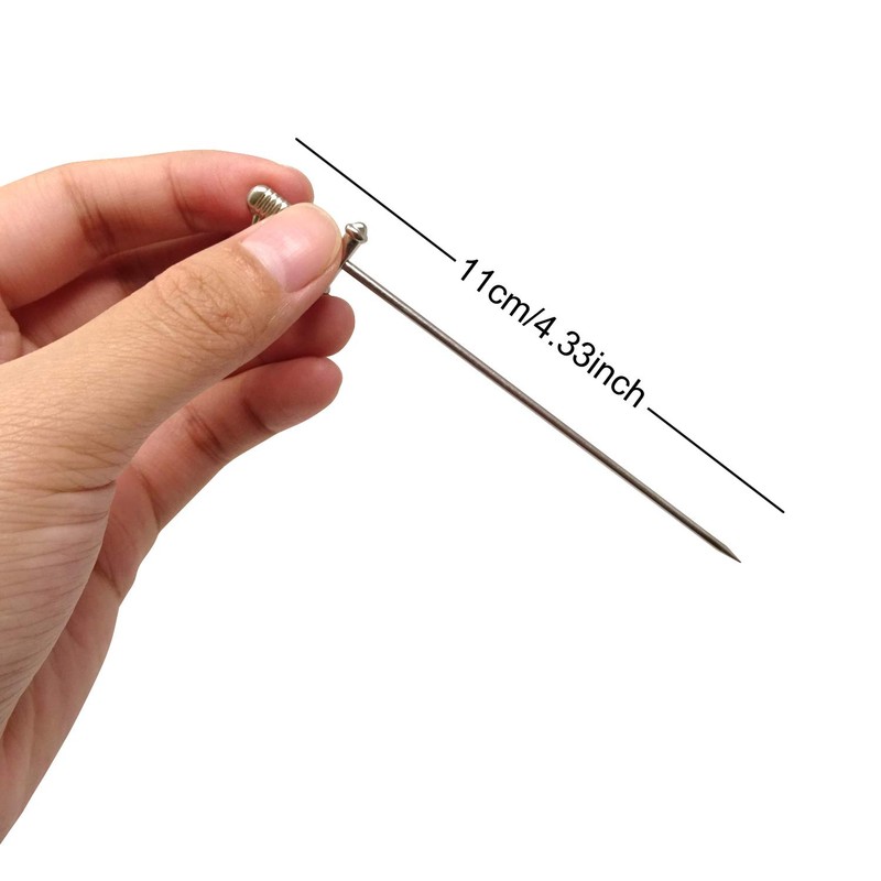 Honbay 5PCS Stainless Steel Cocktail Picks Reusable Toothpicks for Appetizer,